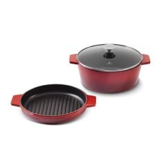 Aryıldız Duo Cast Iron Tencere Kırmızı 28Cm