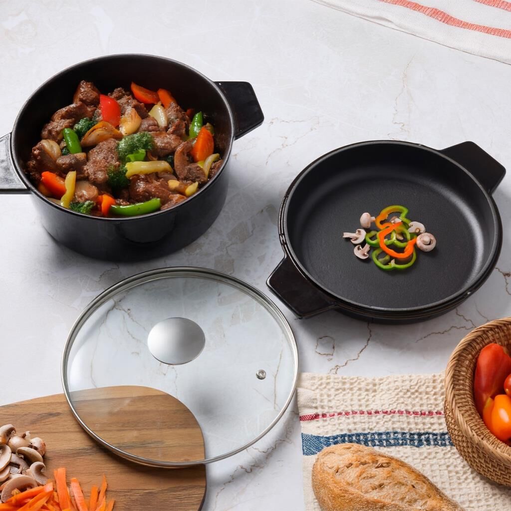 Aryıldız Duo Cast Iron K.Tencere Kahverengi 26cm