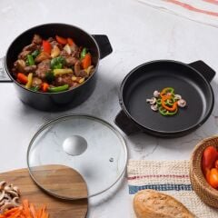 Aryıldız Duo Cast Iron Tencere Kahverengı 24Cm