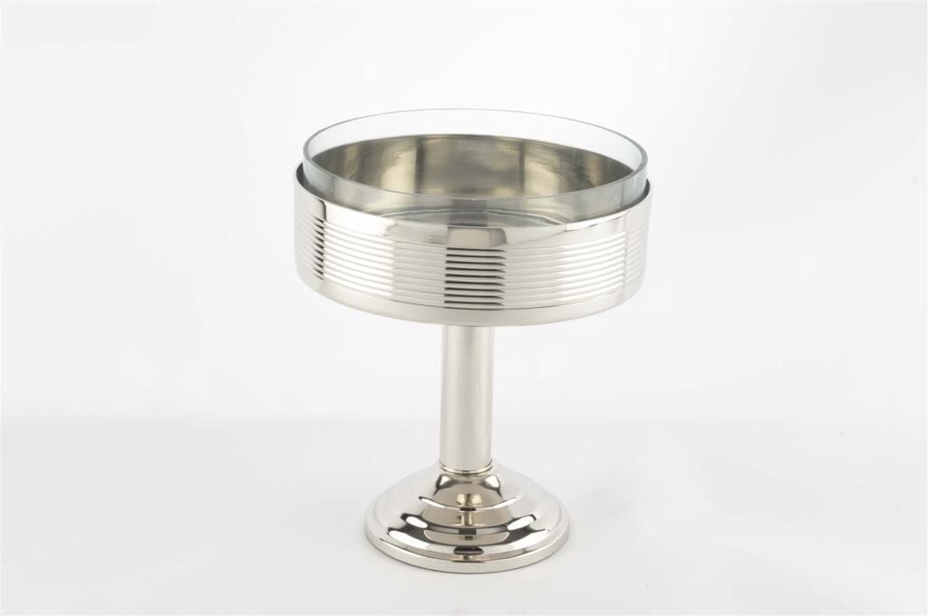 Mikasa Moor Platin Cam Ayaklı Meyve Kasesi 21x26cm