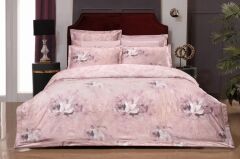 Sarev Freza Saten Nevresim Takımı King Size , .Pembe