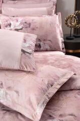 Sarev Freza Saten Nevresim Takımı King Size , .Pembe