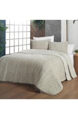 Sarev Virgo Bej Çift Kişilik Battaniye Seti