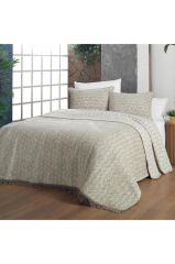 Sarev Virgo Bej Çift Kişilik Battaniye Seti