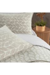 Sarev Virgo Bej Çift Kişilik Battaniye Seti