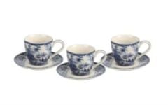 Lucky Art Florantıne 6Lı Kahve Fincanı Set Mavi