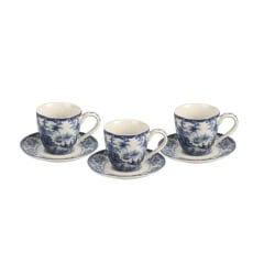 Lucky Art Florantıne 6Lı Kahve Fincanı Set Mavi