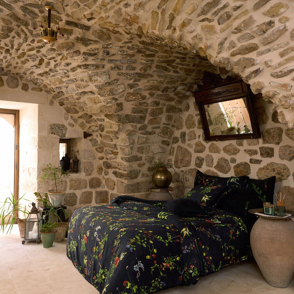 Sarev Helıke Cupro Nevresim Takımı Çift Kişilik , Siyah