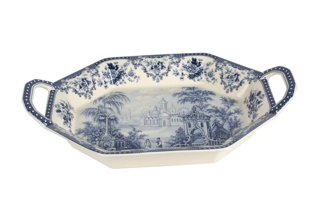 Lucky Art Florantıne Sunum Tepsisi 37Cm Mavi