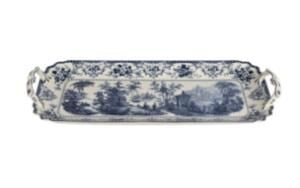 Lucky Art Florantıne Kulplu Baton Tabak 42Cm Mavi