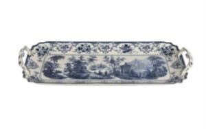 Lucky Art Florantıne Kulplu Baton Tabak 42Cm Mavi
