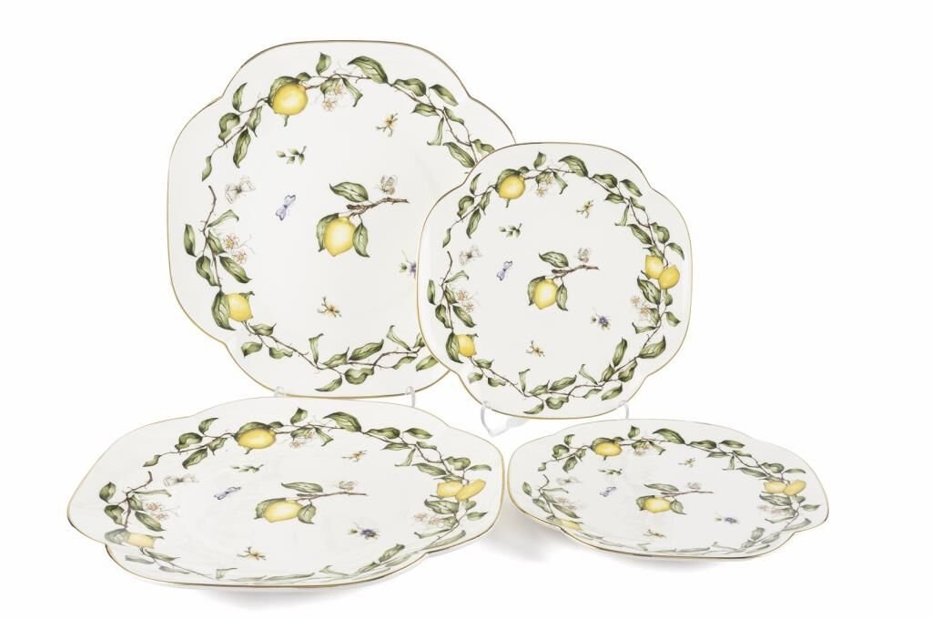 Mikasa Moor Sunleaf 4 Prç 2li Pasta 19cm ve Servis Tabağı 25cm Seti