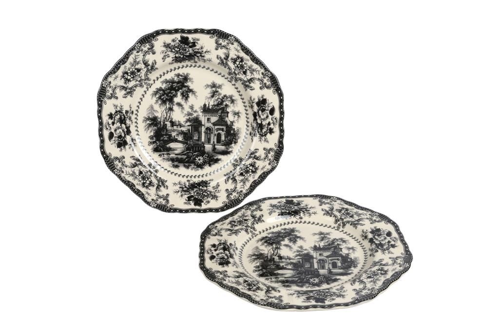 Lucky Art Florantıne 6Lı Tabak Seti 27Cm Siyah