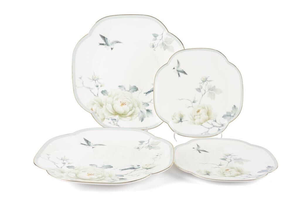 Mikasa Moor Vol De Fleurs 4 Prç 2li Pasta 19cm ve Servis Tabağı 25cm Seti