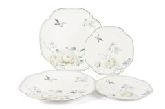 Mikasa Moor Vol De Fleurs 4 Prç 2li Pasta 19cm ve Servis Tabağı 25cm Seti