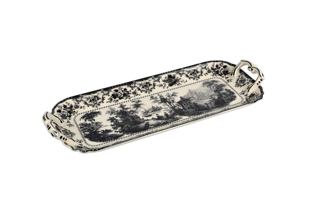 Lucky Art Florantıne Tepsi 42Cm Siyah