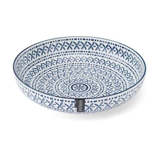 Mikasa MKPBOWLS43 Sırlı Seramik Kase Akdeniz Mavisi Desenli