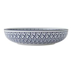 Mikasa MKPBOWLS43 Sırlı Seramik Kase Akdeniz Mavisi Desenli