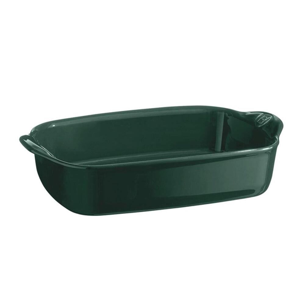 Emile Henry Fırın Kabı Dikdörtgen 30 x 19 cm Yeşil/Cedar