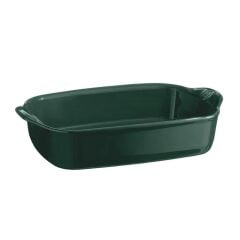 Emile Henry Fırın Kabı Dikdörtgen 30 x 19 cm Yeşil/Cedar