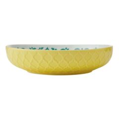 Mikasa MKPBOWLS41 Sırlı Seramik Kase Sarı ve Mavi Geometrik Desenli