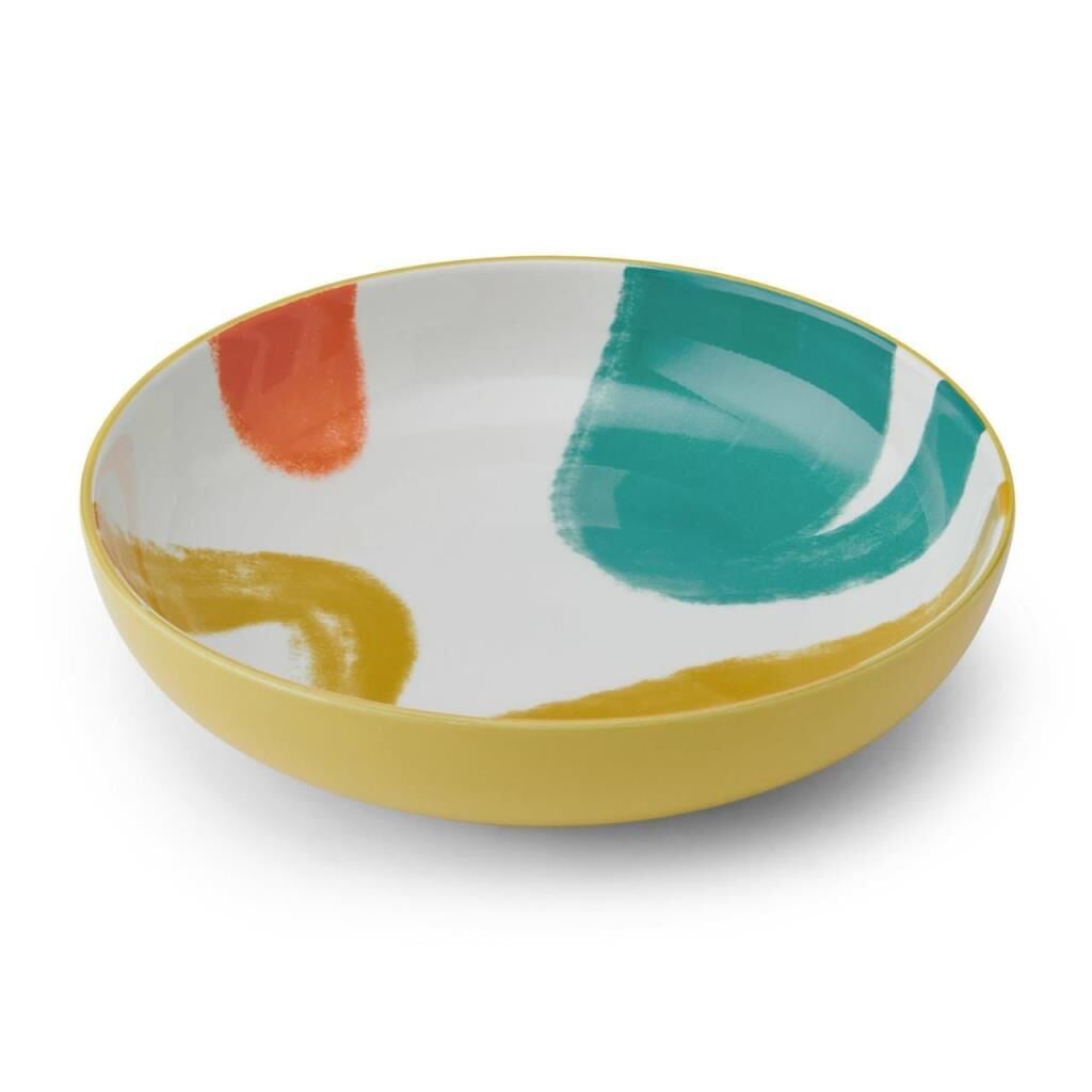 Mikasa MKPBOWLS40 Sırlı Seramik Kase Sarı Soyut Desenli