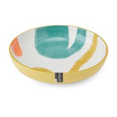 Mikasa MKPBOWLS40 Sırlı Seramik Kase Sarı Soyut Desenli