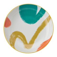 Mikasa MKPBOWLS40 Sırlı Seramik Kase Sarı Soyut Desenli