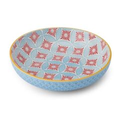 Mikasa MKPBOWLS32 Sırlı Seramik Kase Mavi Mozaik Desenli