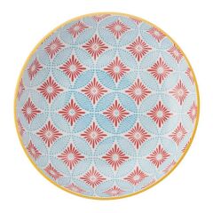 Mikasa MKPBOWLS32 Sırlı Seramik Kase Mavi Mozaik Desenli