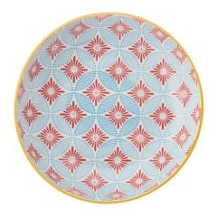 Mikasa MKPBOWLS32 Sırlı Seramik Kase Mavi Mozaik Desenli