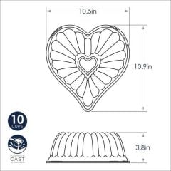 Nordicware Elegant Kalp Bundt Kek Kalıbı