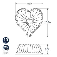 Nordicware Elegant Kalp Bundt Kek Kalıbı