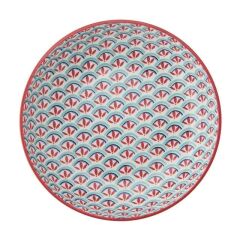 Mikasa MKPBOWLS31 Sırlı Seramik Kase Geometrik Desenli