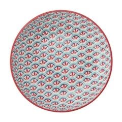 Mikasa MKPBOWLS31 Sırlı Seramik Kase Geometrik Desenli