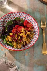 Mikasa MKPBOWLS31 Sırlı Seramik Kase Geometrik Desenli