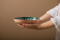 Mikasa MKPBOWLS29 Sırlı Seramik Kase Folk Tarz Desenli
