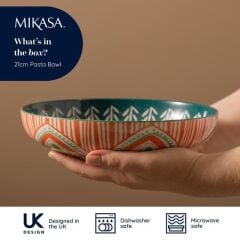 Mikasa MKPBOWLS29 Sırlı Seramik Kase Folk Tarz Desenli