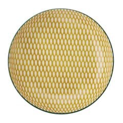Mikasa MKPBOWLS28 Sırlı Seramik Kase Yeşil Yaprak Desenli