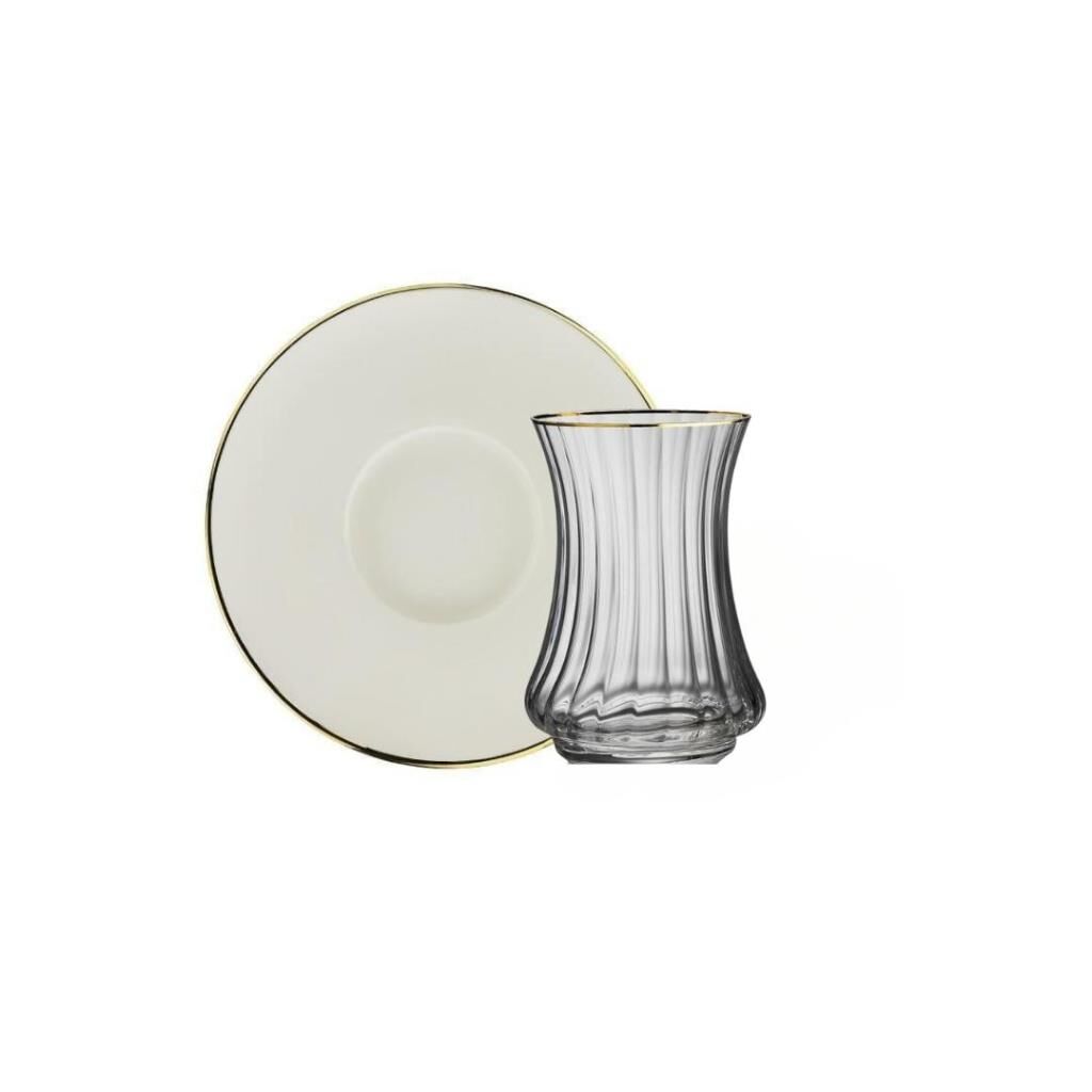 Sandro Moreno Çay Seti 1453 Optik Lıne Gold 12 Parça