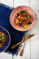 Mikasa MKPBOWLS27 Sırlı Seramik Kase Mavi Kavis Desenli