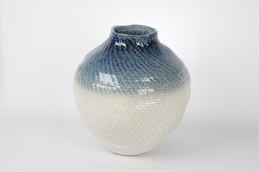 Mikasa Moor Beyaz Mavi Geçişli Seramik Küp 36x40cm