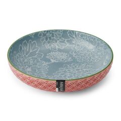 Mikasa MKPBOWLS13 Sırlı Seramik Kase Geometrik Yaprak Desenli