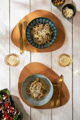 Mikasa MKPBOWLS13 Sırlı Seramik Kase Geometrik Yaprak Desenli