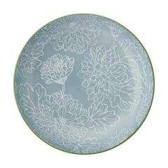 Mikasa MKPBOWLS13 Sırlı Seramik Kase Geometrik Yaprak Desenli