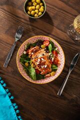 Mikasa MKPBOWLS06 Sırlı Seramik Kase Geometrik Mavi Desenli