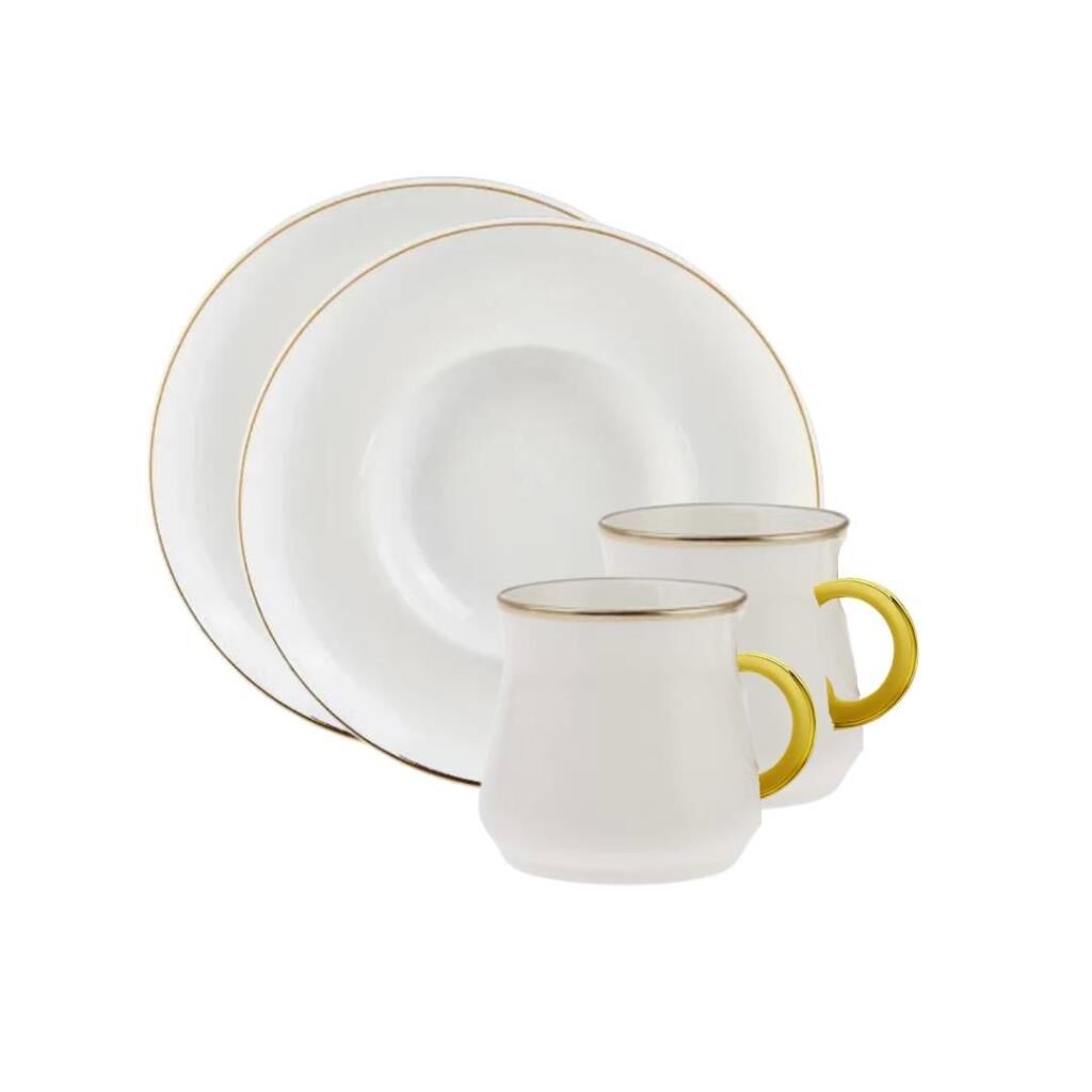 Sandro Moreno Kahve Fincan Seti 1898 Full Gold 4 Parça