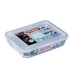 Pyrex 241P000/7046 Kapaklı Dikdörtgen Saklama Kabı 0,8L