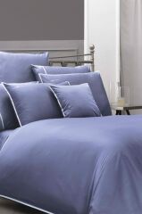 Sarev Sartoria Açık Mavi Çift Kişilik 500 Tc %100 Pamuk Saten Nevresim Takımı