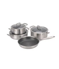 Maxx Doria Steel Fusion 7 Parça Çelik Tencere Takımı